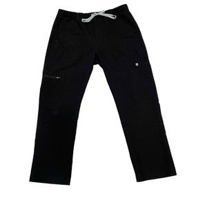 FIGS Women size Med Short Scrub Pants Cargo Black Medical 9 Pockets TM3001